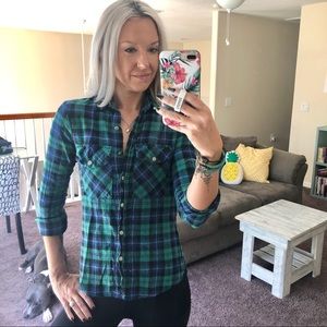 Lily White Plaid Top